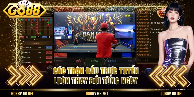 Các trận đấu trực tuyến luôn thay đổi từng ngày