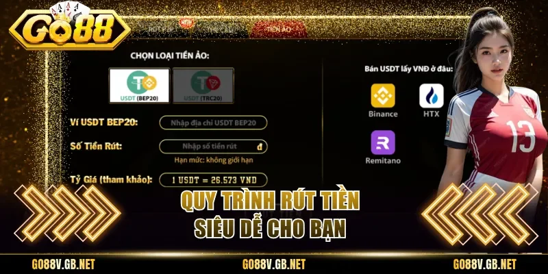 Quy trình rút tiền siêu dễ cho bạn